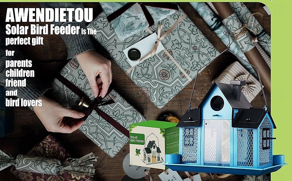 Solar Bird Feeders for Ourside,Bird House Squirrel Proof Feeder,Hanging Metal Mesh Wild Window Large Finch Cardinal Feeder Nest Houses,Bird Outdoors and Garden Decoration 2025 - $39.99 –P6