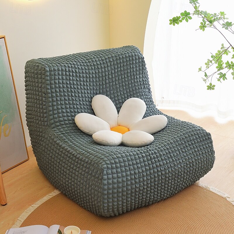 1pc capa elástica para sofá de chão sem braços capa para sofá preguiçoso relax seersucker capa elástica para sofá único capa de almofada para sala de estar casa de 2025 por $36.99 –P3