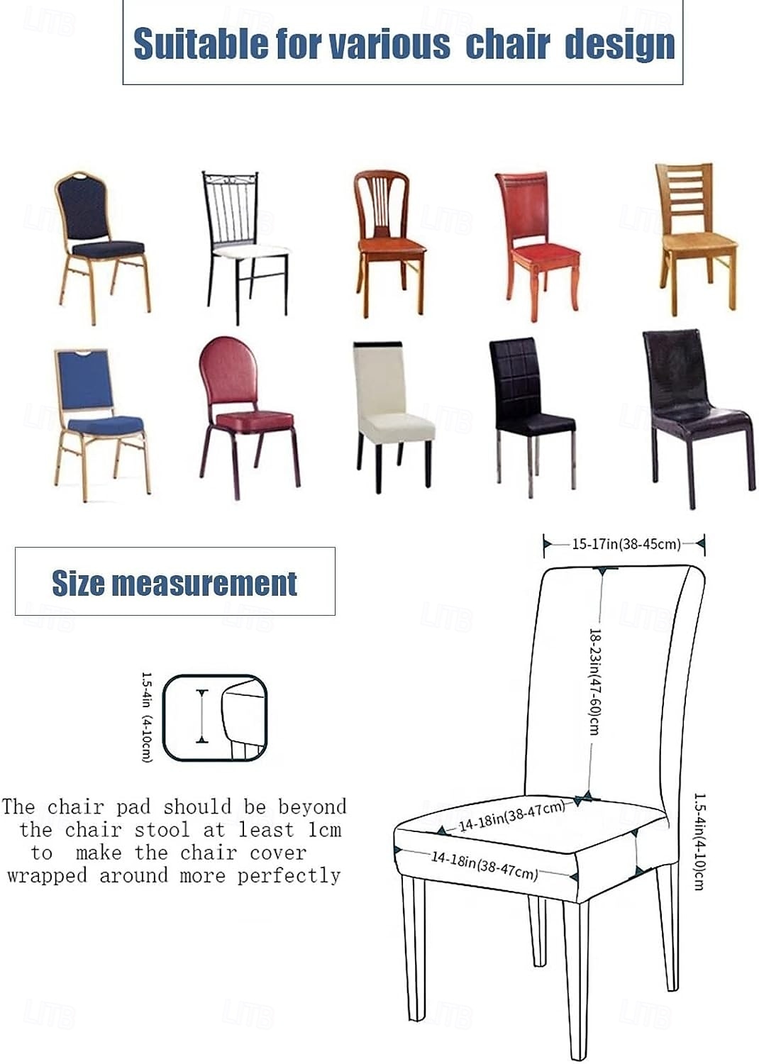 capas para cadeiras de jantar, capa elástica para cadeira removível e lavável capa para cadeira sala de jantar cor sólida xadrez pequeno com saia capas para cadeiras de banquete poliéster de 2025 por $15.49 –P1