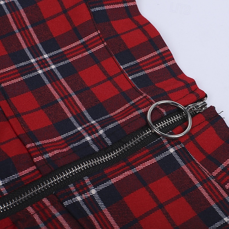 רטרו\וינטאג' פאנק & גותיות שנות ה-80 מיני חצאיות כוכב פופ כִּסֵא נַדנֵדָה מותן גבוה משובץ דמקה תחפושות בגדי ריקוד נשים האלווין (ליל כל הקדושים) קרנבל מפלגה מבוגרים חצאית אביב קיץ 2026 - $23.99 –P9