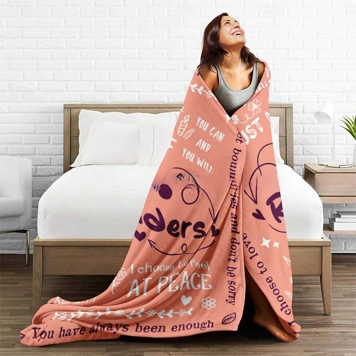 coperta per la festa della mamma, una lettera alla mamma, regalo per la festa della mamma, coperta morbida e accogliente, regalo perfetto per la mamma, motivo floreale o a cuore, calda e confortevole del 2025 a $19.99 –P5