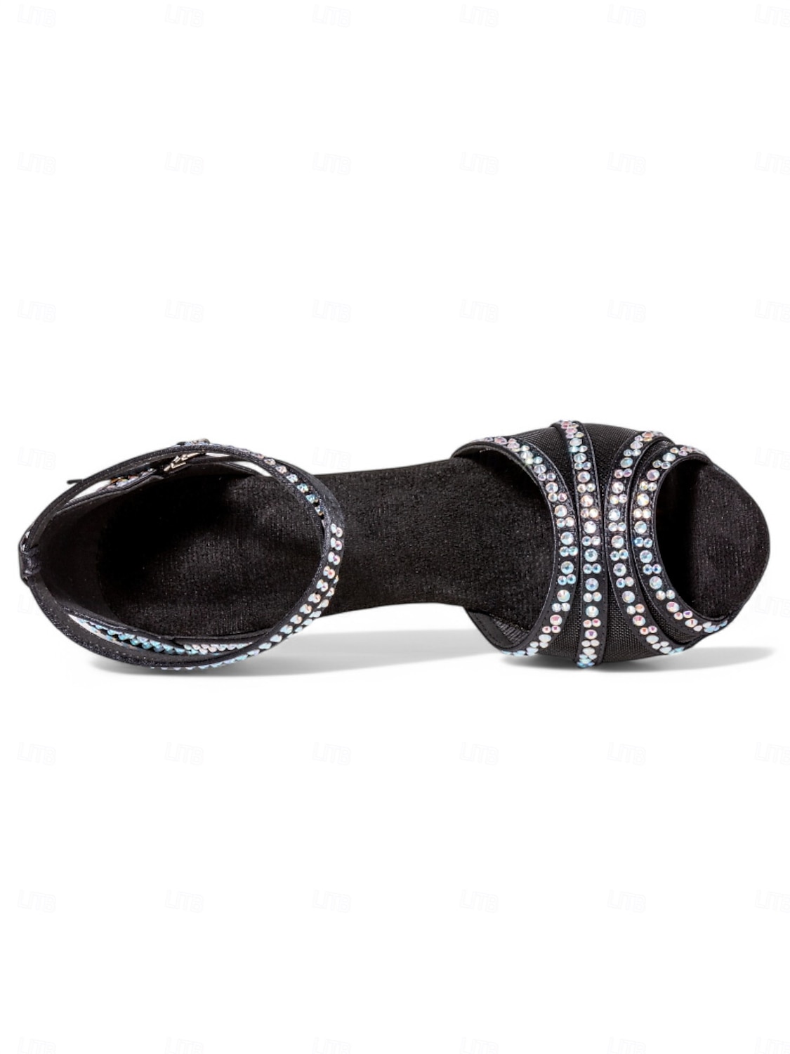 kvinners glitrende ballroomsandaler - peep toe, mesh-stropper, mellomhæl, latin salsa tango sko for konkurranse og fest 2025 - $46.99 –P5