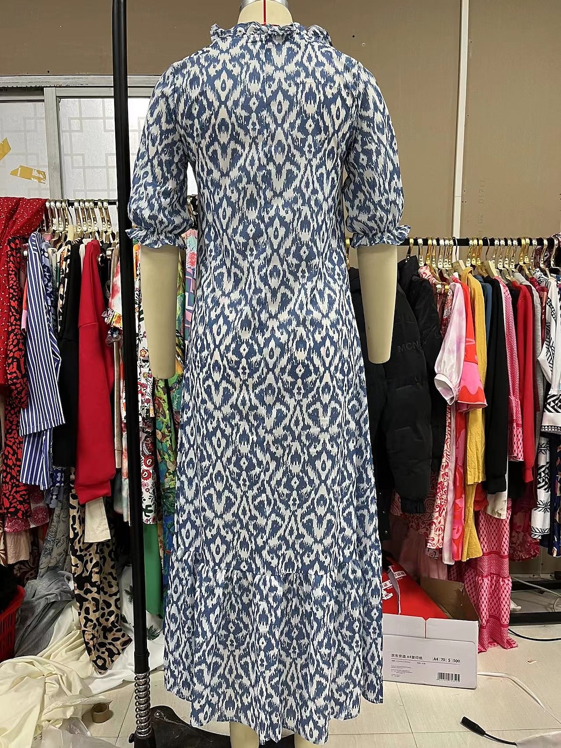 Damskie Długa sukienka sukienka maxi Sukienka Boho Sukienka z nadrukiem Sukienki Peplum Romantyczna Nowoczesny Bufka Codzienny Święto Plaża Luźna Graficzny Kwiat Rękaw 1/2 W serek Rumiany r 2025 - $24.99 –P5