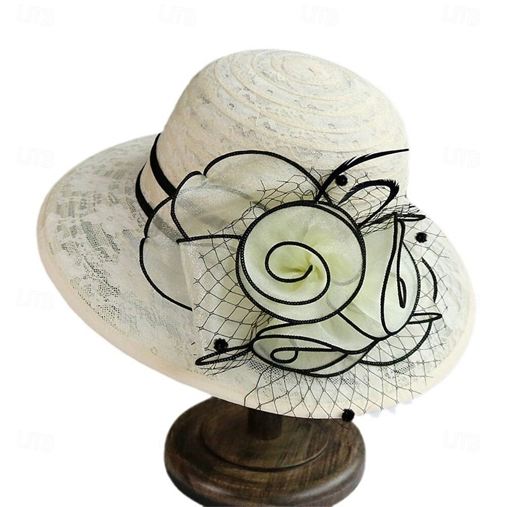 Hats Polyester Napszemüveg Esküvői Ünnep Teás Party Lovas Verseny Koktél Elegáns Vintage Napvédelem Virágfejdísszel 2025 - $19.99 –P5
