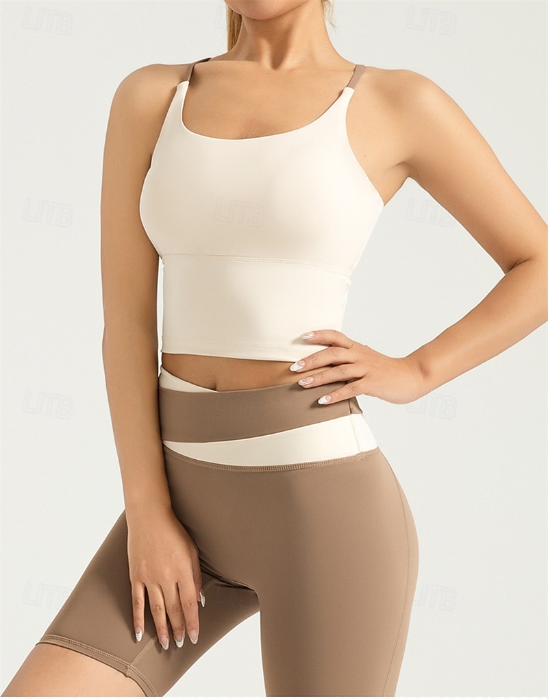 Női Lagana potpora Sportmelltartók Futó melltartó Nyissa meg a Vissza elemet Keresztpántos Jó felső Kosaras Fitnesz Szabadidős sport Futás Légáteresztő Könnyű Mekano Spandex Fekete Fehér Rózsaszín 2025 - $26.99 –P1