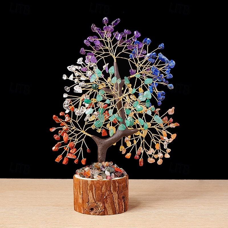 Copacul Vieții din Cristal 7 Copaci Cristal de Vindecare din Chakra pentru decorul casei decorul biroului decorul din living Copaci bonsai handmade pentru energie pozitivă noroc cadouri de ziua de 2026 - $33.99 –P3