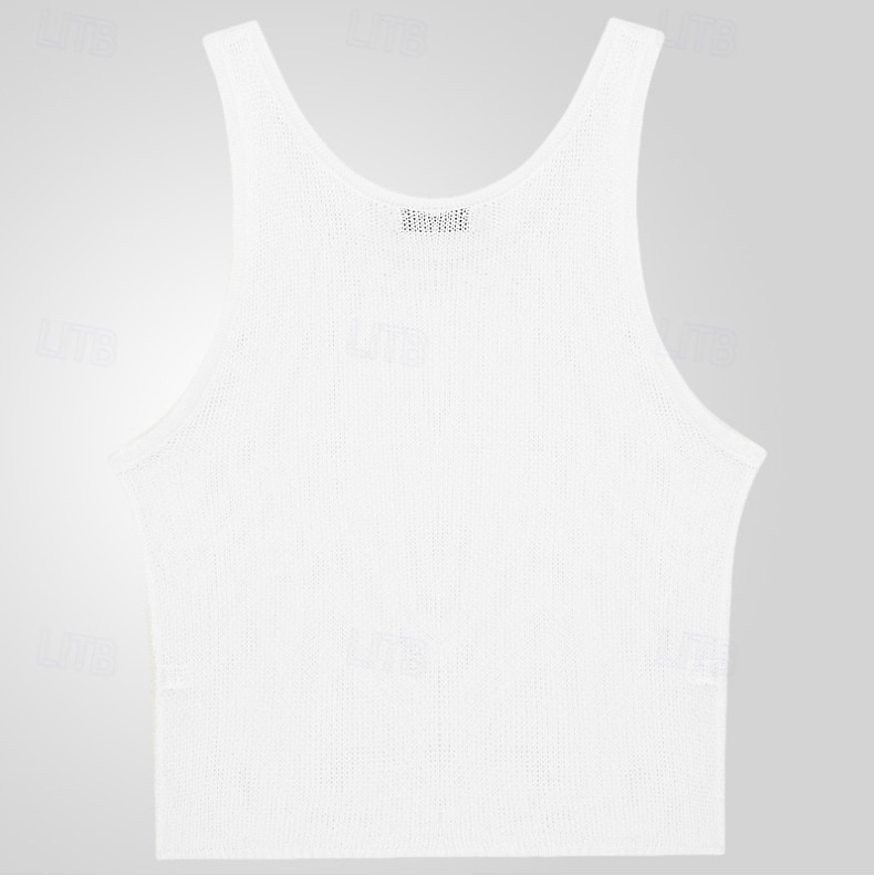 Herren Tank Top Unterhemd Ärmelloses Shirt Ärmellos Rundhalsausschnitt Sommer Einfarbig Mode Designer Muskel Gestrickt Outdoor Urlaub Weiß Grün Dunkelgray Top T-Shirt für Herren 2025 - $18.99 –P3