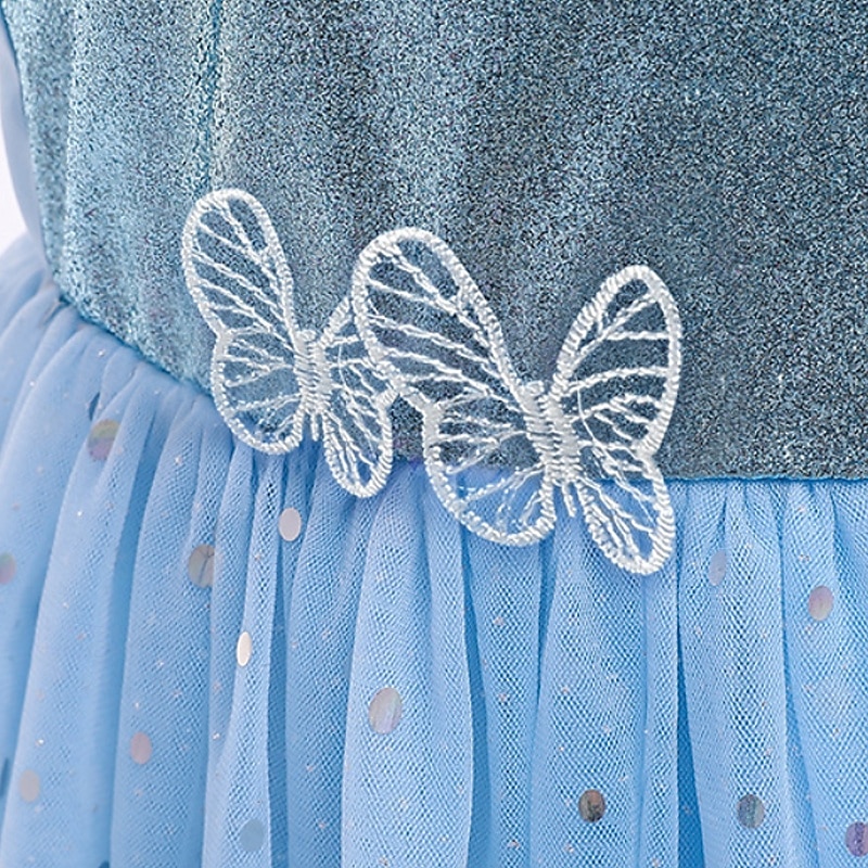 Kinder Mädchen Kleid Cosplay-Kleid Prinzessinenkleid Einfarbig Ärmellos Leistung Party Cosplay Kostüme Netz Patchwork Kostüm Süß Polyester Spitze Midi Partykleid Tüllkleid Sommer Frühling Ab 4 Jahren 2025 - $37.99 –P6