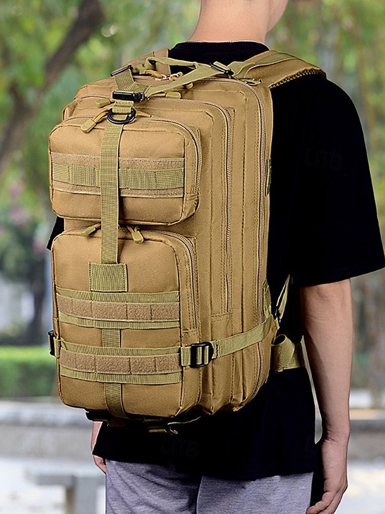 Heren outdoor tactische rugzak met meerdere compartimenten en molle-systeem - duurzaam en praktisch voor buitensportliefhebbers zoals wandelen, kamperen en militaire activiteiten 2025 - $26.99 –P2