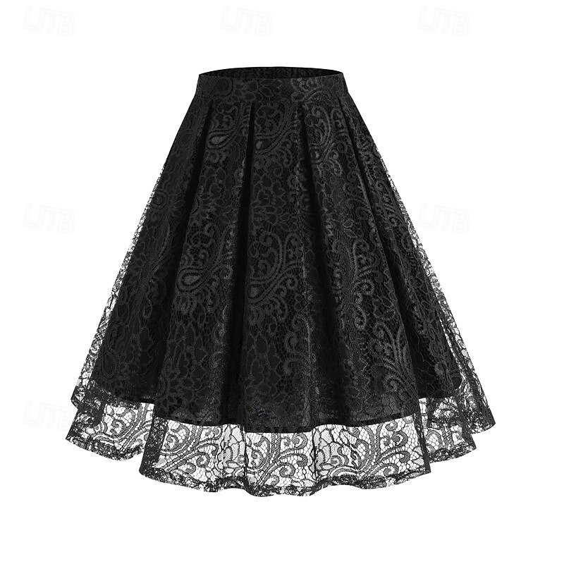 Retro Vintage 1950s Skirt Lace Women's Masquerade Daily Wear Date Bachelorette Party Adults' Skirt 2025 - $21.99 –P3