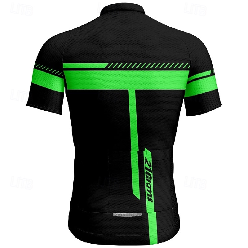 Voor heren Wielrenshirt Korte mouw Fietsen T-shirt Shirt met 3 achterzakken Bergracen Ademend Sneldrogend Anatomisch ontwerp Lampenkatoen Geel Rood Blauw Sport Kleding 2025 - $25.99 –P10