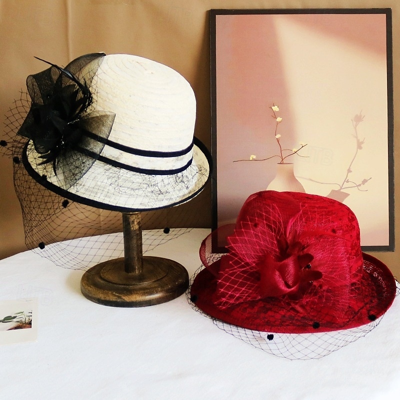 1950s Retro Vintage Hat Women's Valentine's Day Derby Ascot Horse Racing Festival Adults' Hat All Seasons 2026 - $33.99 –P1