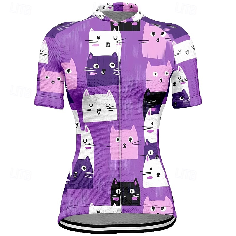 Mulheres Camisa para Ciclismo Gato Manga Curta Moto Camiseta Camisa / Roupas Para Esporte com 3 bolsos traseiros Ciclismo de Montanha Secagem Rápida Design Anatômico Capilaridade Respirável Esportes de 2026 por $30.99 –P5