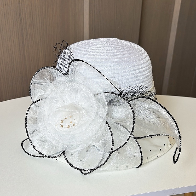 Kopfstück Organza Hochzeit Abendgesellschaft Elegant Hochzeit Mit Tüll Kopfschmuck Kopfbedeckung 2025 - $19.99 –P8