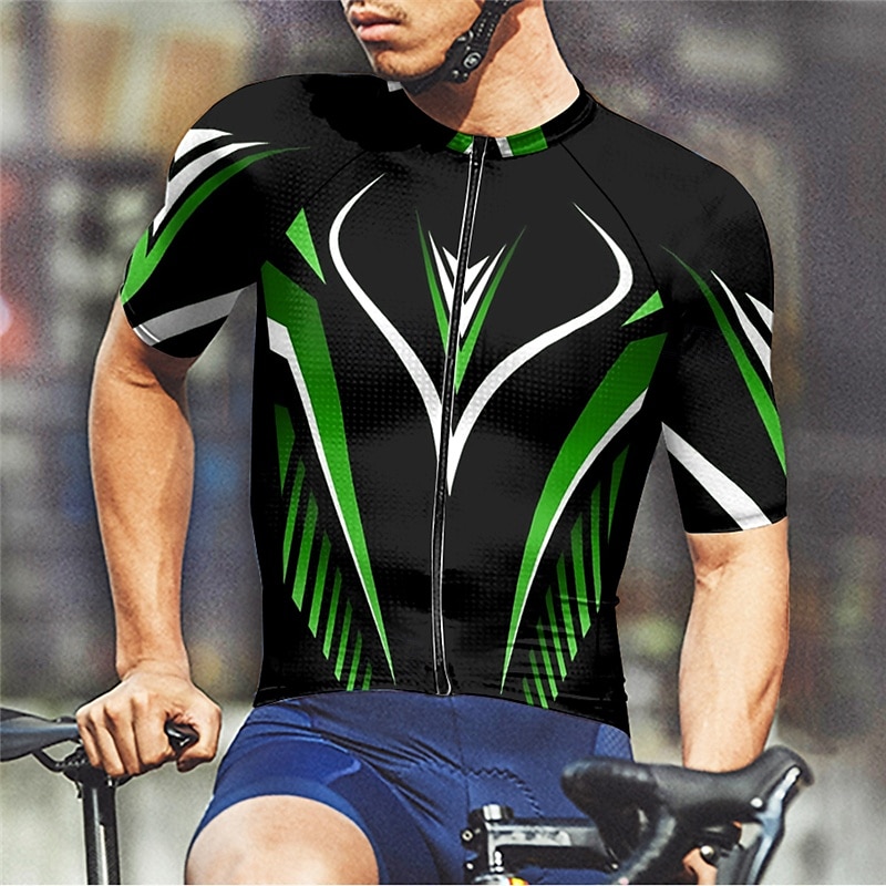Homme Maillot Velo Cyclisme Manche Courte Cyclisme Tee-shirt Maillot avec 3 poches arrière VTT Vélo tout terrain Respirable Séchage rapide Conception anatomique Mèche Jaune Rouge Bleu Des sports de 2025 ? $20.79 –P15