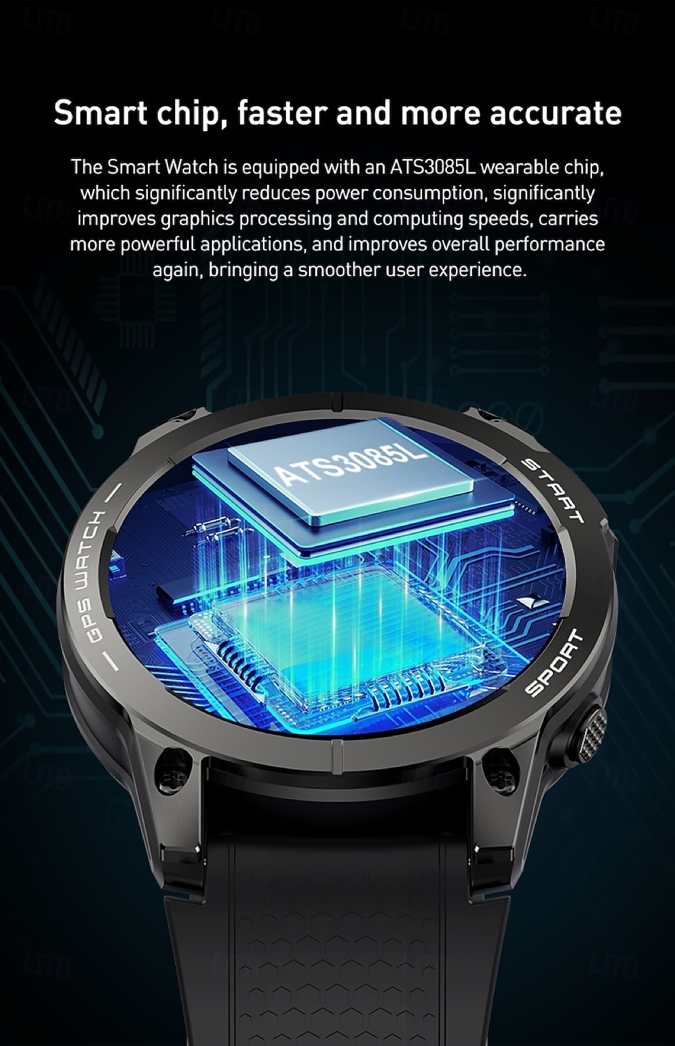 696 S53 Smart Watch Fitness Tracker ECG PPG Bluetooth Belherinnering Android iOS IP67 48mm 1,43 2025 - $99.99 –P7