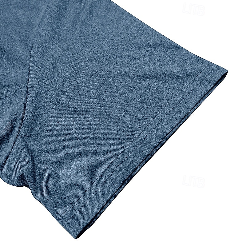Per uomo Maglietta Manica Corta Maniche Corte Collo alla coreana Zip a un quarto Estate Primavera Tinta unica Semplice Sport Essenziale Con zip Vacanza Streetwear Casuale Blu chiaro Nero Bianco del 2025 a $20.99 –P6