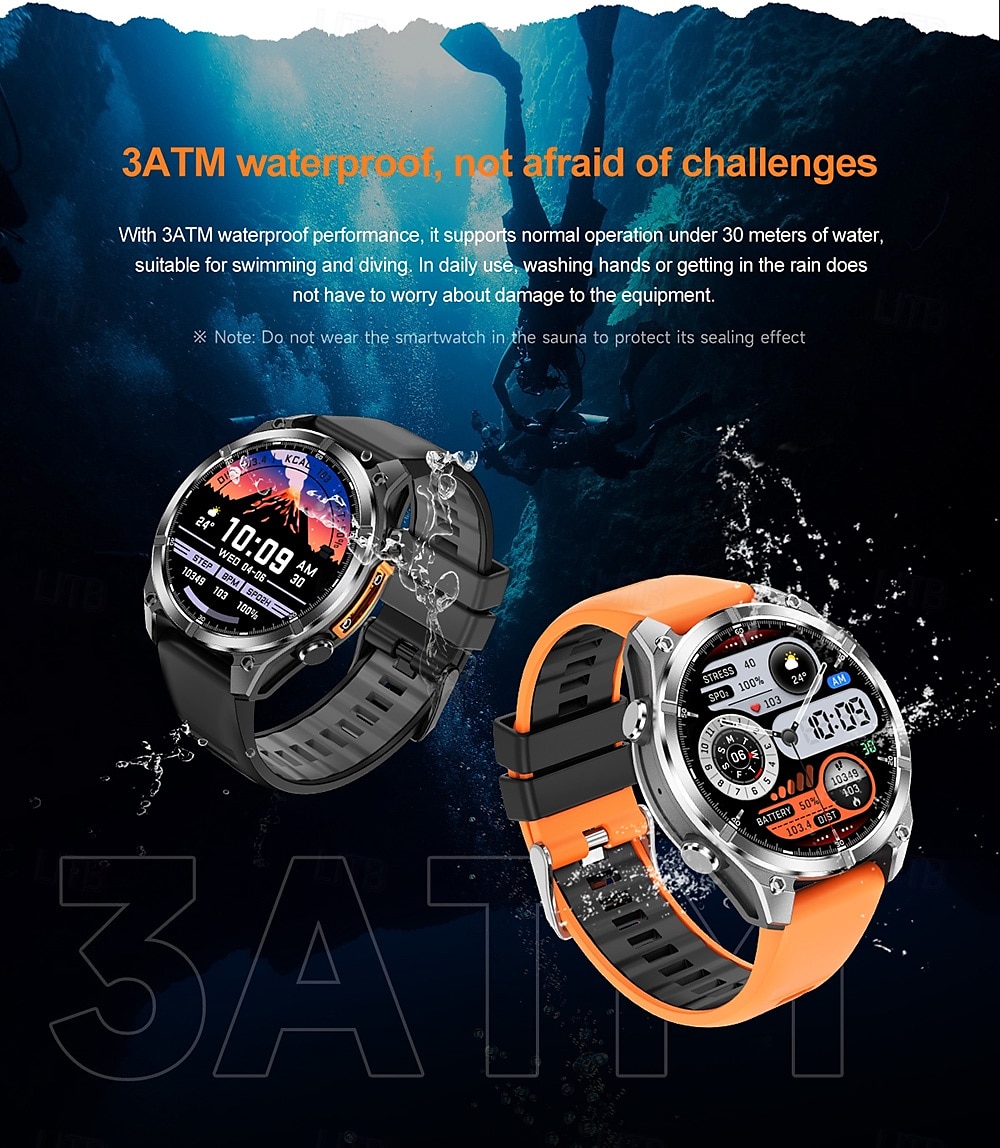 iMosi HD300 Smart Watch 1.43 inch Smartwatch Fitness Running Watch Bluetooth Pedometer Call Reminder Sleep Tracker Compatible with Android iOS Women Men Hands-Free Calls Waterproof Media Control IP68 2025 - $67.99 –P8