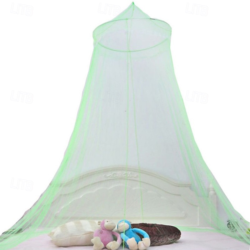 Bett-Baldachin Baumwolle Loft solid Kinder zusammenklappbare runde Hoop durchsichtige Moskito-Netz Mädchen Bett-Baldachin 2025 - $13.99 –P1