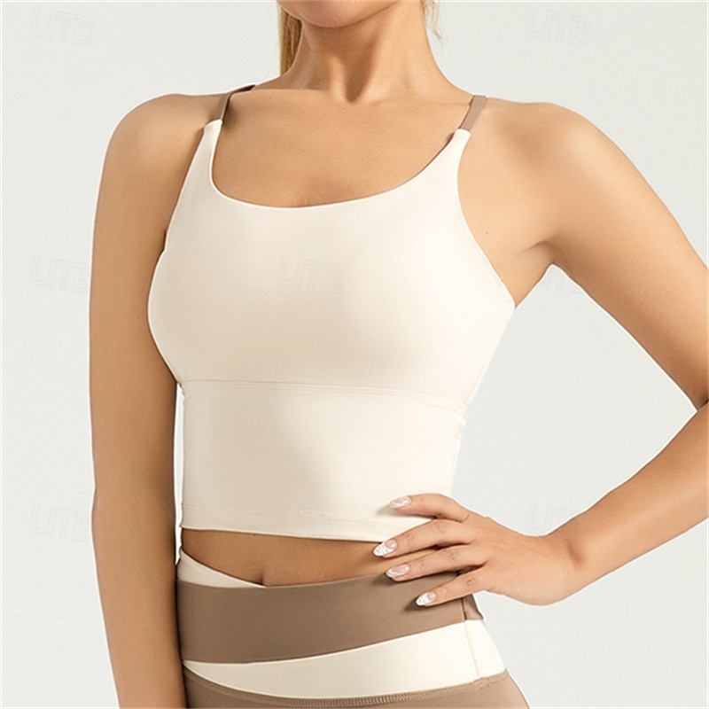 Női Lagana potpora Sportmelltartók Futó melltartó Nyissa meg a Vissza elemet Keresztpántos Jó felső Kosaras Fitnesz Szabadidős sport Futás Légáteresztő Könnyű Mekano Spandex Fekete Fehér Rózsaszín 2025 - $26.99 –P6