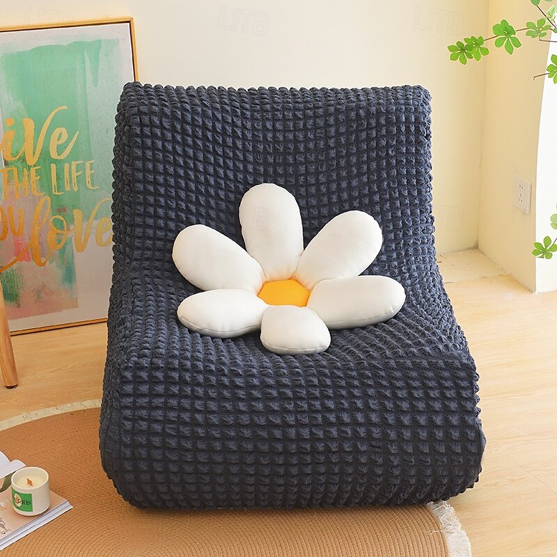 1pc capa elástica para sofá de chão sem braços capa para sofá preguiçoso relax seersucker capa elástica para sofá único capa de almofada para sala de estar casa de 2025 por $36.99 –P16