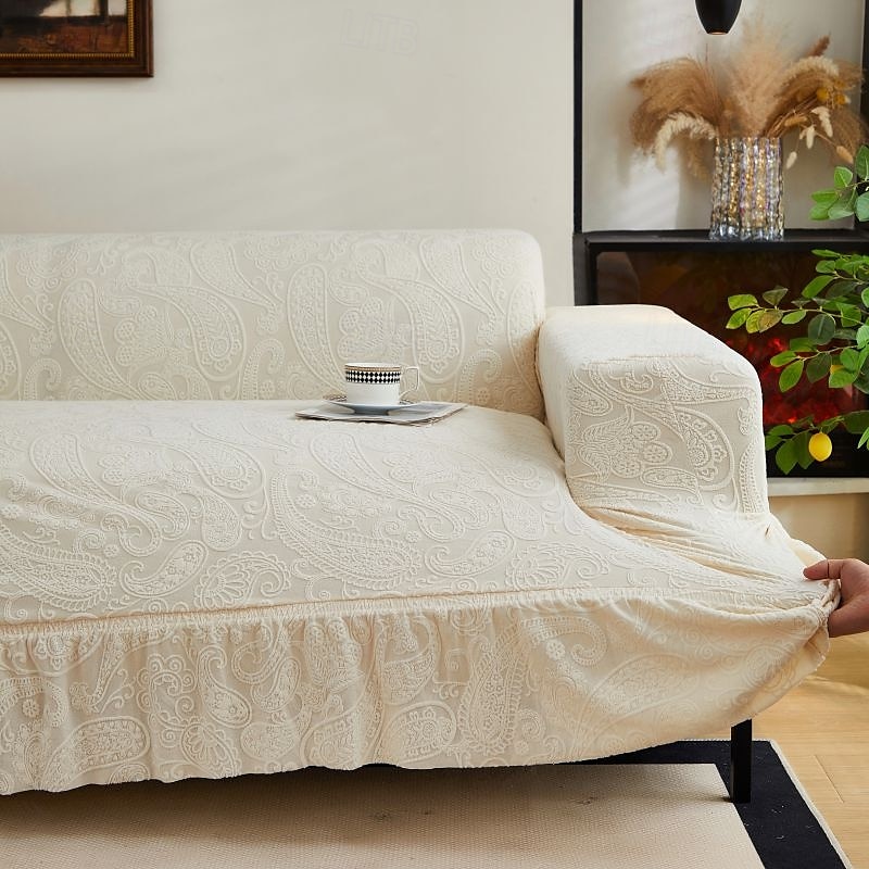 Elastic Jacquard Fabric Style of Skirt Sofa Cover Stretch Couch Cover Sectional L Shape Sofa Slipcover Corner Case for Living Room 1/2/3/4 Seat 2025 - $40.99 –P10
