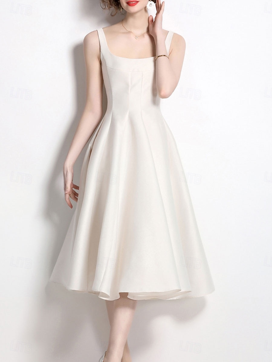 Robes de quinceanera en forme A Robe vintage Mariage invitée de mariage longueur thé sans manches col arrondi polyester dos nu avec plis de 2025 ? $79.99 –P6