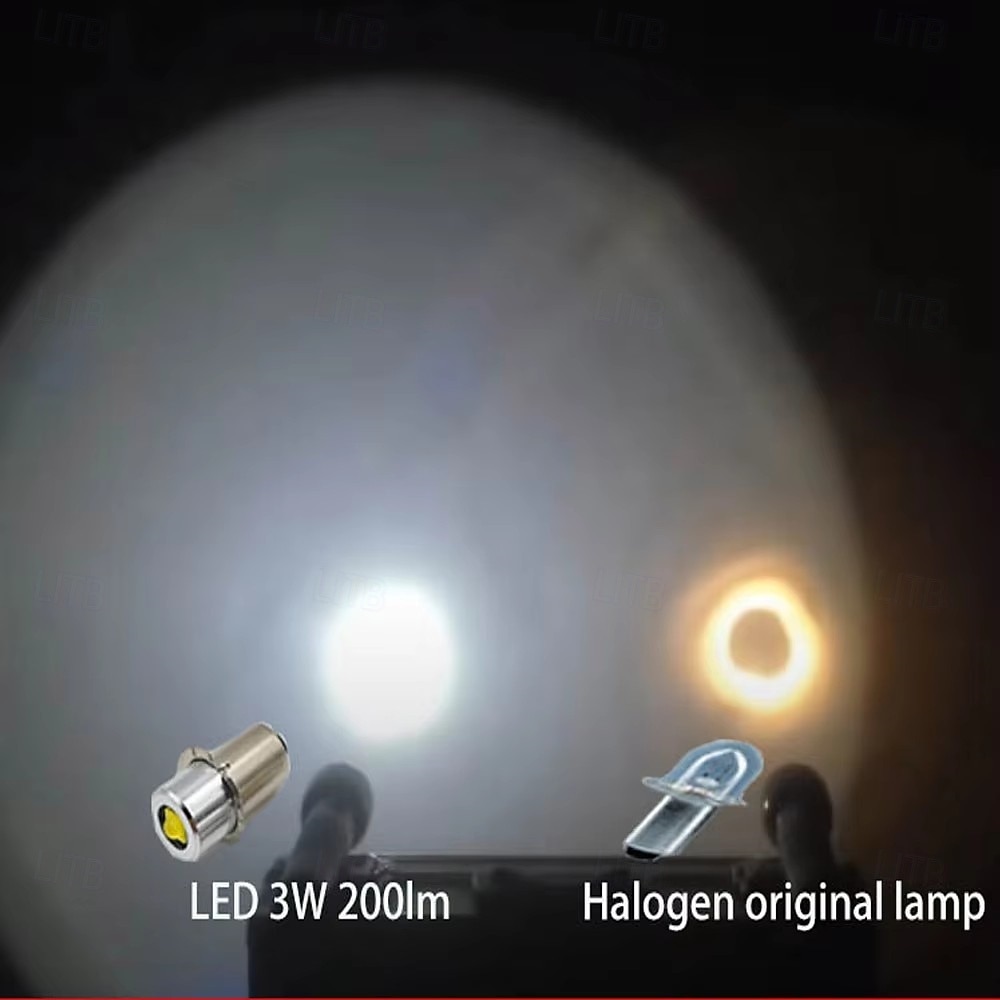 2025年 6 個 懐中電灯 LED 電球 照明光源 P13.5S BA9S E10 LED 電球 3W プラグインライト 高輝度小型電球 3V 6V 12V 24V 1 LED ビーズ 3535 温白色 白  コレクション – $34.99 –P9