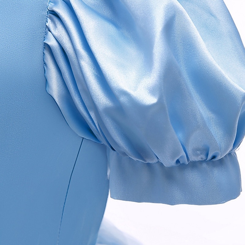 Buchwoche 2026, Mädchenkleid, Cosplay-Kleid, Prinzessinnenkleid, einfarbig, kurzärmelig, Kostüm für Aufführungen und Partys, Patchwork-Kleid, bezauberndes Spitzenkleid, Midikleid, Tüllkleid, Sommerkleid, Frühling 2026 - $41.99 –P5