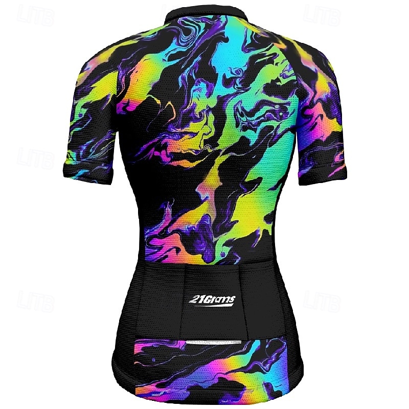 Women's Cycling Jersey Heart Gradient Short Sleeve Bike Tee Tshirt Jersey with 3 Rear Pockets Mountain Bike MTB Quick Dry Anatomic Design Wicking Breathable Sports Blue Purple Clothing Apparel 2026 - $23.99 –P5
