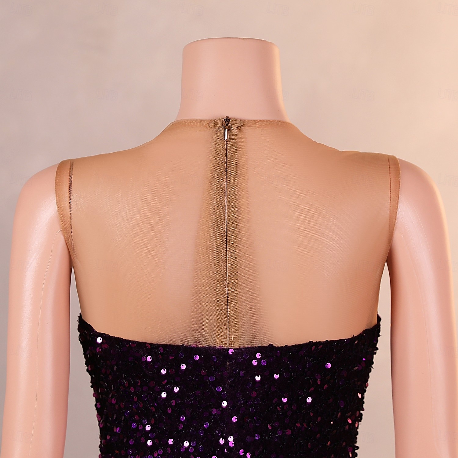 Mermaid / Trumpet Evening Gown Elegant Dress Formal Court Train Sleeveless Crew Neck Sequined with Sequin 2025 - $199.99 –P2