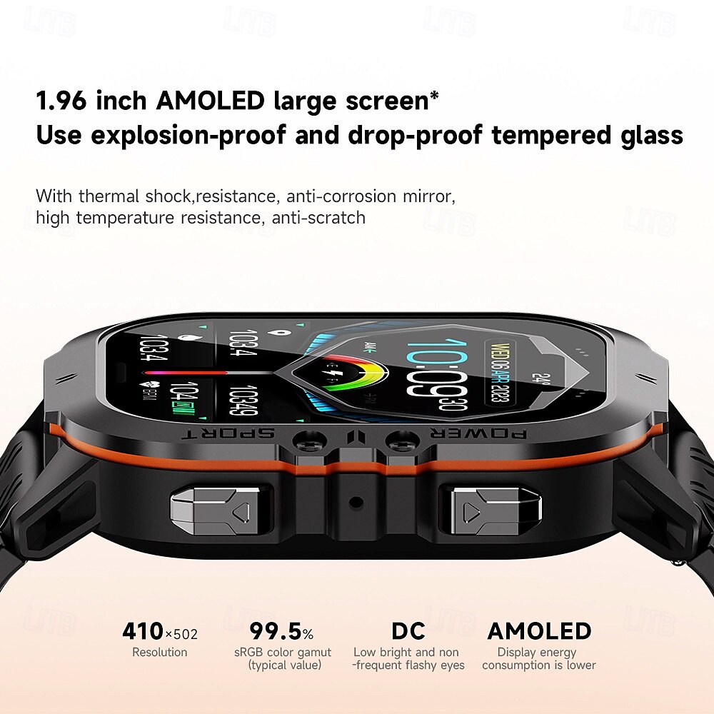696 Smart Watch Fitness Tracker EKG PPG Bluetooth Samtalspåminnare Android iOS IP67 44mm 1.96 2025 - $64.99 –P3