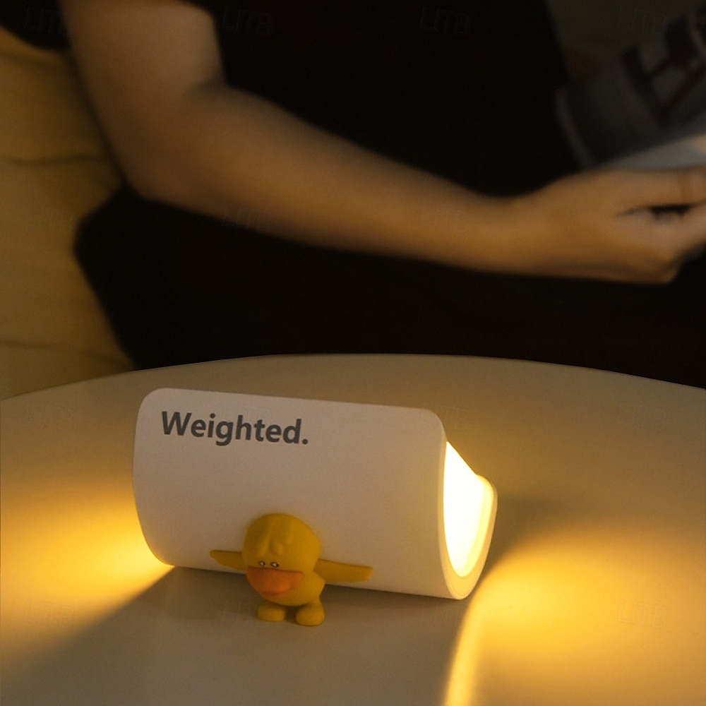 Veilleuse LED décorative en forme de canard, lampe de bureau à intensité variable et rechargeable, éclairage pour enfants, réglage de la luminosité de 2025 ? $24.99 –P1