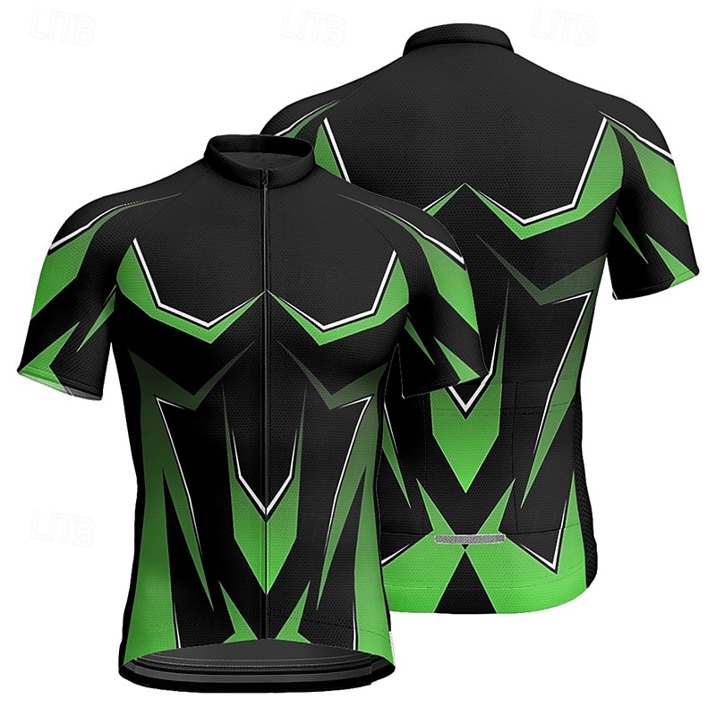 Homme Maillot Velo Cyclisme Manche Courte Cyclisme Tee-shirt Maillot avec 3 poches arrière VTT Vélo tout terrain Respirable Séchage rapide Conception anatomique Mèche Bleu Vert Des sports Vêtement de 2025 ? $25.99 –P4