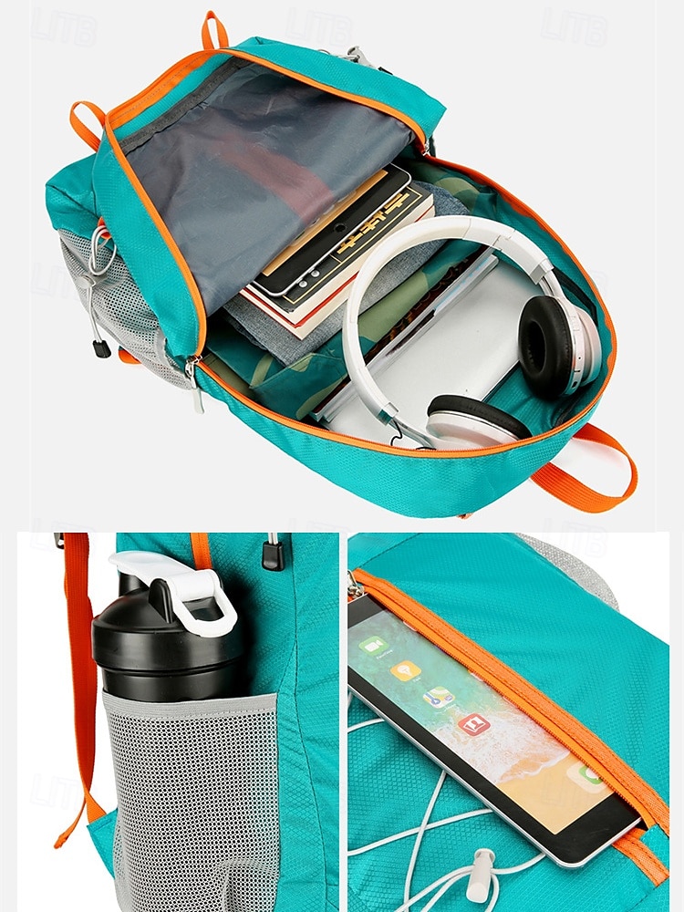 lichtgewicht waterdichte opvouwbare wandelrugzak - compacte reisrugzak voor kamperen, fietsen en buitenavonturen, unisex opvouwbare rugzak met grote capaciteit 2025 - $14.99 -P6