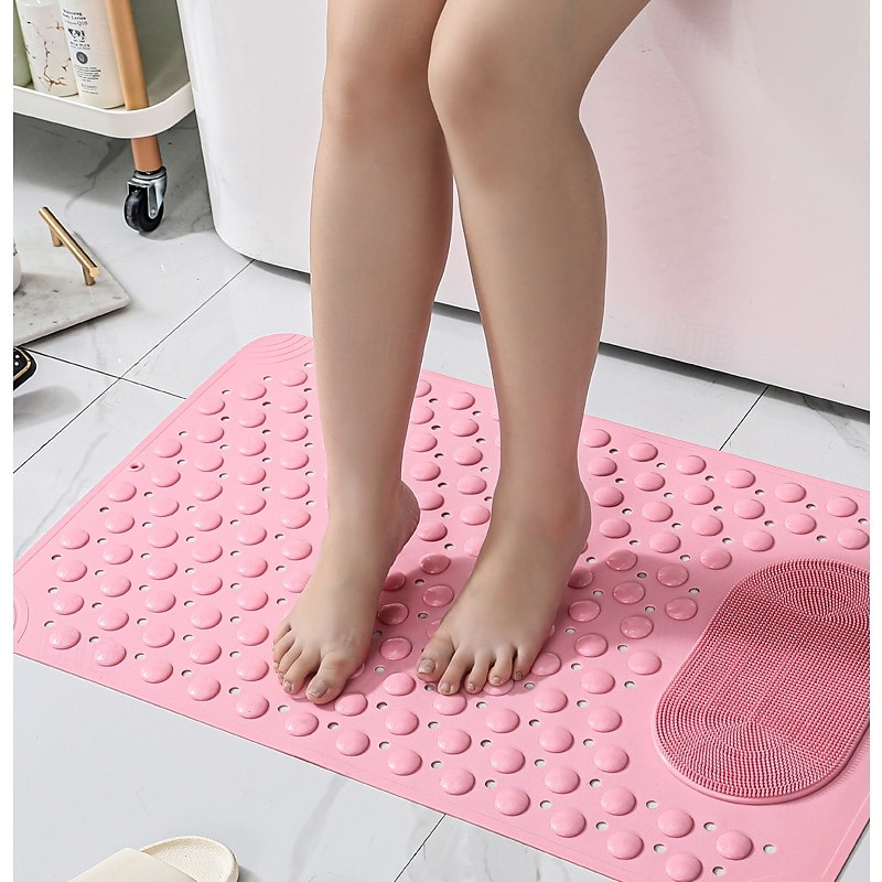 1 tappetino antiscivolo in gomma per il bagno - tappetino per piedi da doccia con fori di drenaggio &ventose - per bagno cucina lavanderia &camera da letto - adatto a superfici bagnate - regalo del 2025 a $15.99 –P2