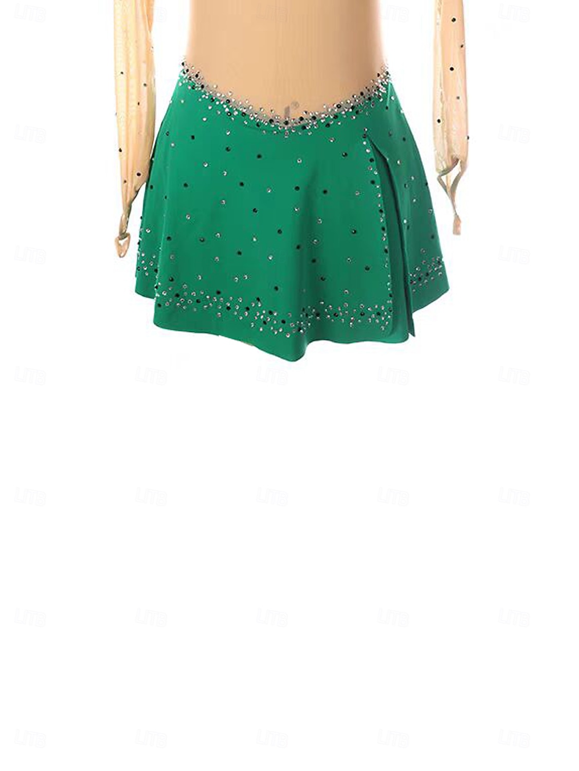 Robe de patinage artistique Femmes Fille Patinage Robe Vert Patchwork Trou de pouce Maille Spandex Élastique Entraînement Pratique Professionnel Tenue de Patinage Chaleur Thermique cristal pailleté de 2025 ? $162.99 –P5