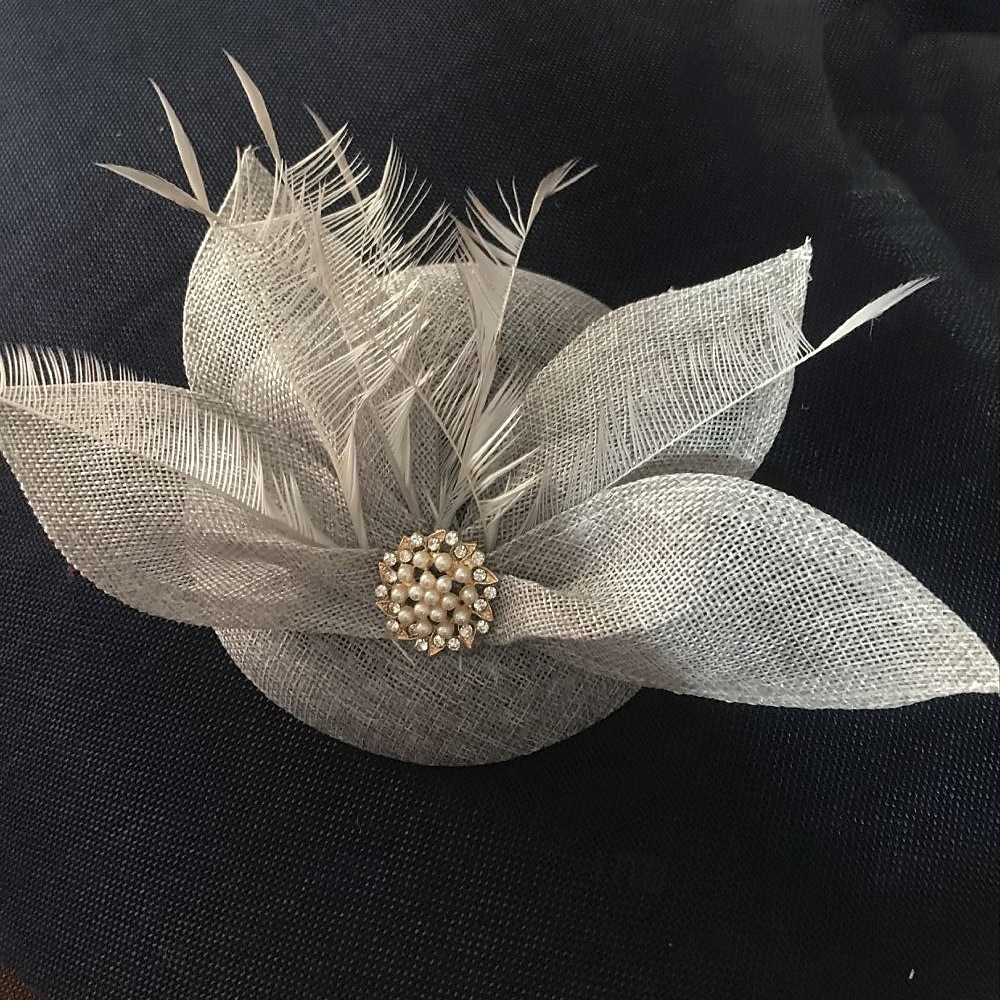 Palarie Material Bumbac Oficial Nuntă Zi de Naștere Elegant Cu Pene Diadema Articole Pentru Cap 2025 - $25.99 –P4