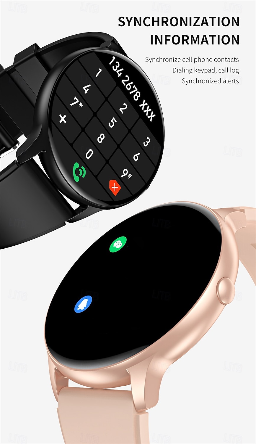 696 HDT6MAX Montre intelligente 1.63 pouce Smartwatch Montre Connectée Bluetooth ECG+PPG Podomètre Rappel d'appel Compatible avec Android iOS Femmes Hommes Appels Mains Libres Rappel de Message IP 67 de 2025 ? $39.99 –P5
