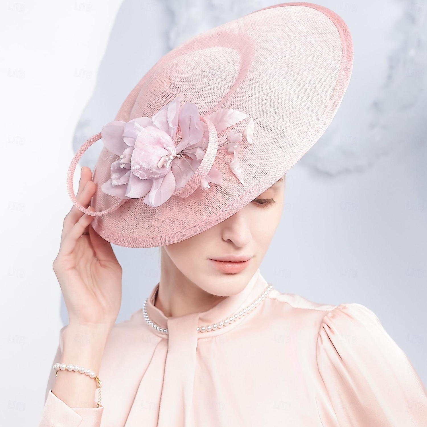 kapelusze sinamay melonik / kapelusz typu cloche kapelusz przeciwsłoneczny kapelusz spodek wesele przyjęcie herbaciane eleganckie wesele z kokardą kwiatowy nakrycie głowy nakrycie głowy 2025 - $101.99 –P2