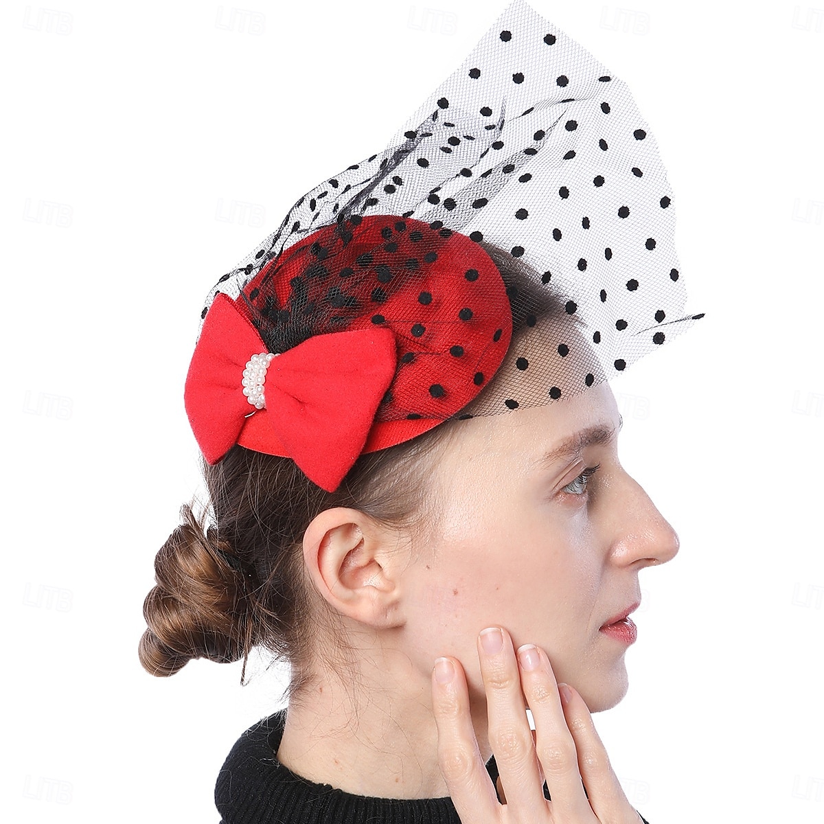 Kopfstück Perle Hochzeit Abendgesellschaft Elegant Hochzeit Mit Tupfen Kopfschmuck Kopfbedeckung 2025 - $11.49 –P1