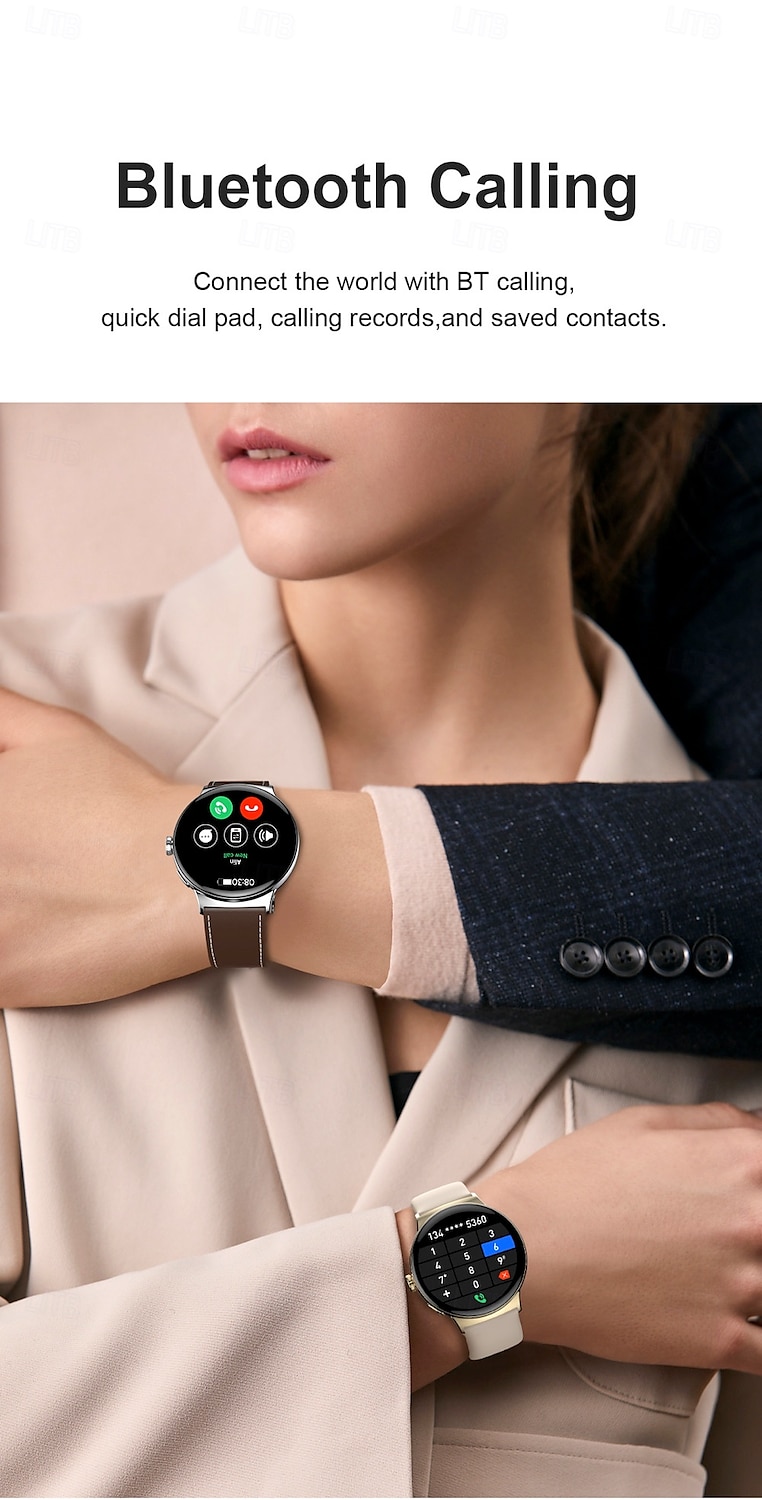 696 LA99 Smartwatch 1.43 Zoll Smartwatch Fitnessuhr Bluetooth EKG + PPG Schrittzähler Anruferinnerung Kompatibel mit Android iOS Damen Herren Freisprechanrufe Nachrichtenerinnerung IP 67 46mm 2025 - $61.99 –P7