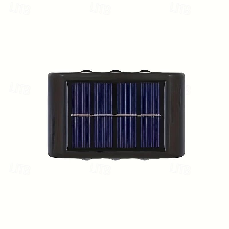 4 st led utomhus solcellslampor stegljus 6 pärlor uteplatslampor innergård trädgård staket däck vägglampor enkel installation 2025 - $21.99 –P8