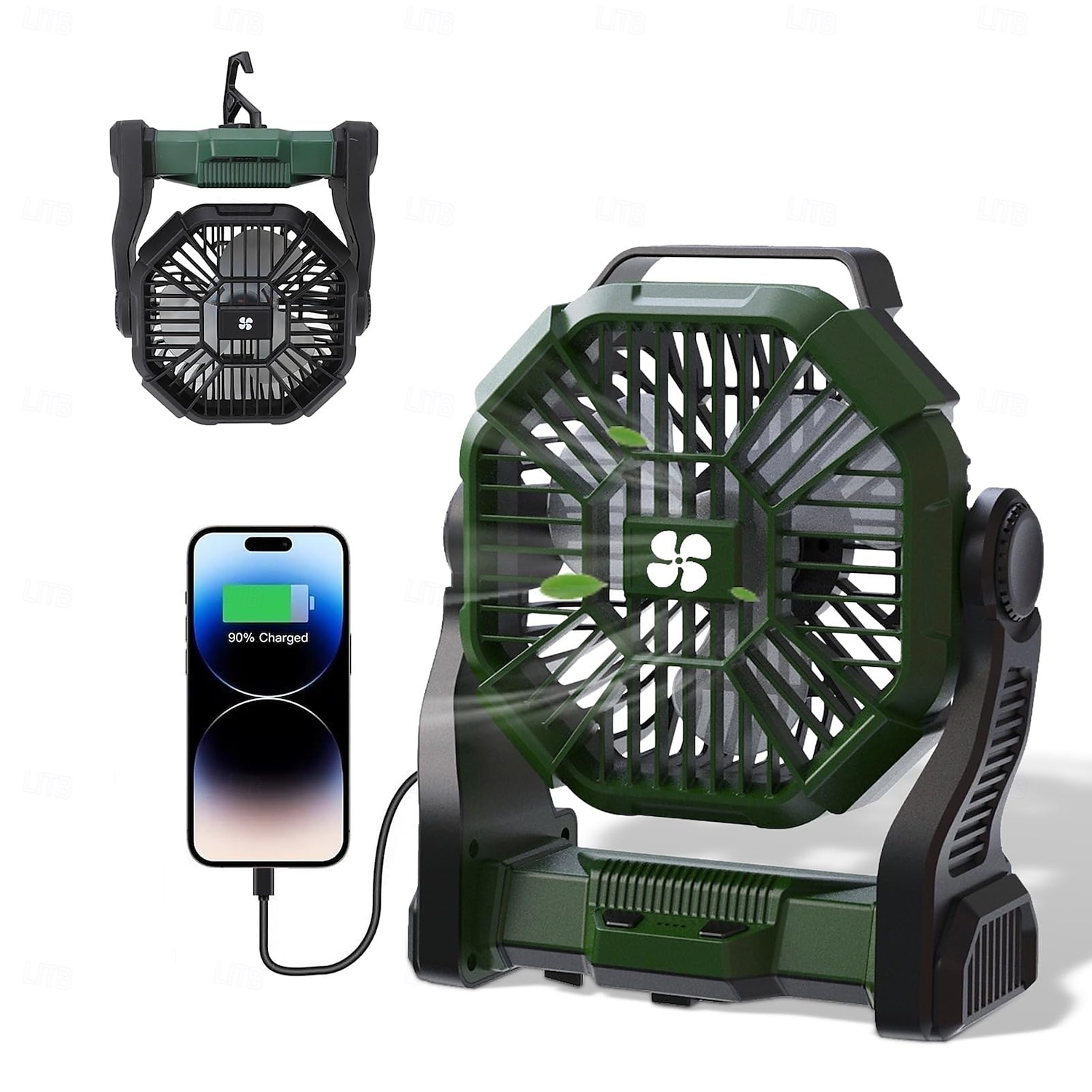 1 luce portatile da campeggio per esterni, ventilatore per esterni, power bank di emergenza, ventilatore con ricarica USB, batteria a lunga durata, tre livelli di oscuramento, quattro livelli di velocità del vento del 2025 a $49.99 –P1