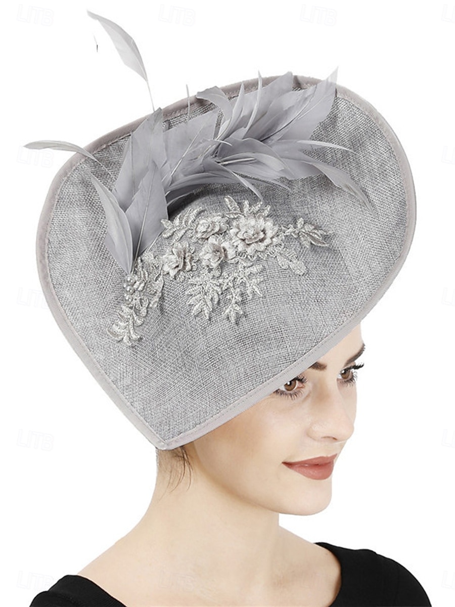 Hodeplagg Tyll Bryllup Elegant Vintage Med Fjær Hodeplagg Hodebekledning 2025 - $30.99 –P2