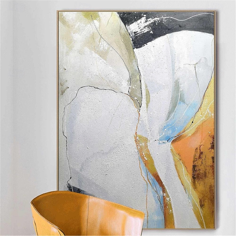 groot olieverfschilderij handgemaakt wit grijs en zwart 3d schilderij handgemaakt getextureerd abstract schilderij handgeschilderd modern olieverfschilderij moderne wandkunst decoratie kunst 2025 - $116.99 –P2