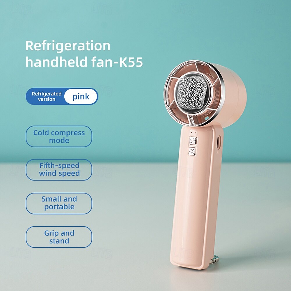 2025年 ポータブル折りたたみハンドヘルド＆テーブルトップファン、冷却圧縮モード、5段階風量設定、USB-C充電式、内蔵カラビナ、滑り止めベース、冷却＆ファン二重モード  コレクション – $27.99 –P13