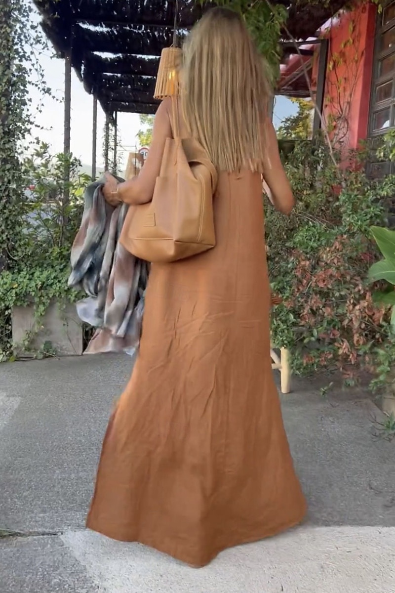 Per donna Abito Midi Abiti ispirati al lino Abito in cotone e lino Abito Sottoveste Moda Essenziale Classico All'aperto Quotidiano Ferie Vestibilità regolare Semplice Senza Maniche Spalline sottili del 2025 a $32.99 –P8