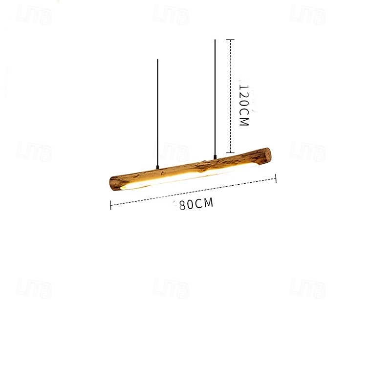 80 cm Design Lanternă Lumini pandantiv Lemn Lemn Pictate finisaje Epocă LED 110-120V 220-240V 2025 - $449.99 –P7