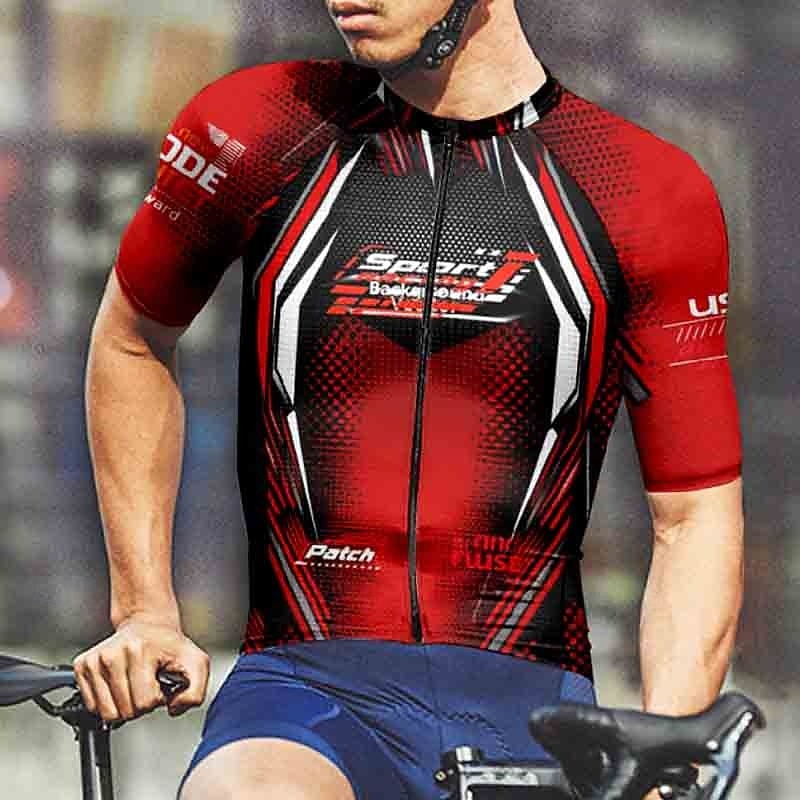 Herr Cykeltröja Kortärmad Cykel T-shirt Tröja med 3 bakfickor Bergscykling Andningsfunktion Snabb tork Anatomisk design Uppsugande Gul Röd Blå sporter Kläder 2025 - $20.99 -P1